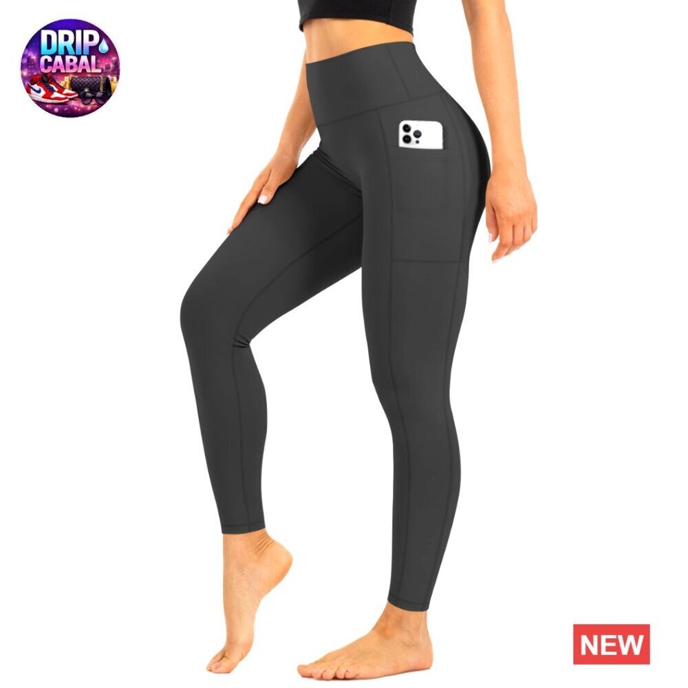 High Waist Leggings Opaque Tummy Control Soft Athletic Pants Yoga Running